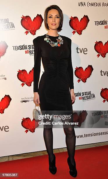 Model Maria Jose Besora attends the premiere of ''Tension Sexual No Resuelta'' at the Capitol cinema on March 17, 2010 in Madrid, Spain.