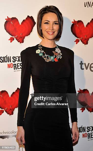 Model Maria Jose Besora attends the premiere of ''Tension Sexual No Resuelta'' at the Capitol cinema on March 17, 2010 in Madrid, Spain.