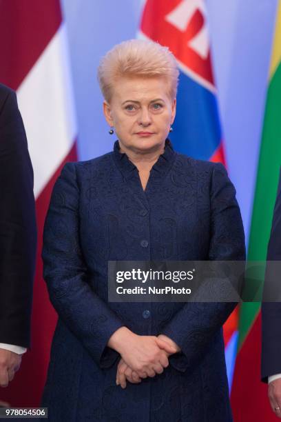 President of Lithuania Dalia Grybauskaite attend the Poland's Independence 100th anniversary celebrations at the Belvedere Palace in Warsaw, Poland...