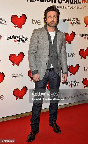 Actor Jesus Olmedo attends the premiere of ''Tension Sexual No Resuelta'' at the Capitol cinema on March 17, 2010 in Madrid, Spain.