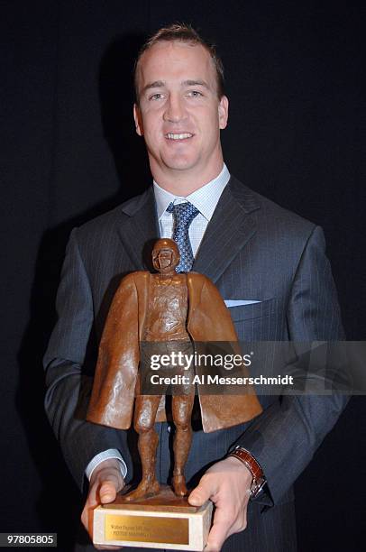 Peyton Manning at the Walter Payton NFL Man of the Year press conference at the Super Bowl XL Media Center at the Renaissance Center in Detroit,...