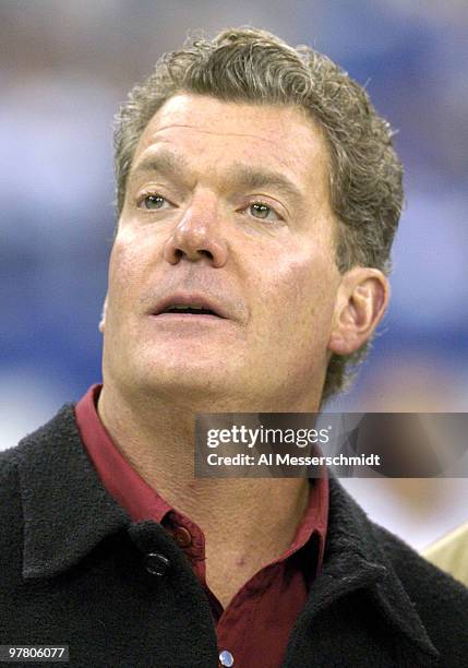 Indianapolis Colts owner James Irsay checks the field January 4, 2004 at the RCA Dome, Indianapolis, in an AFC Wildcard game. The Colts defeated the...