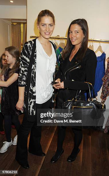 Tatiana Blatnick and Amanda Sheppard attend the Yasmin, Laurie and Maddie Mills Mothers Day party to benefit the White Ribbon Alliance at the Diane...