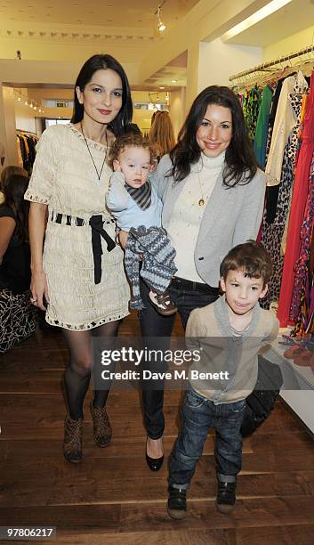 Yasmin Mills and Chloe Franses attends the Yasmin, Laurie and Maddie Mills Mothers Day party to benefit the White Ribbon Alliance at the Diane von...