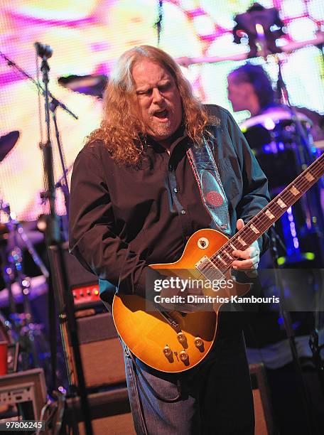 The Allman Brothers perform in concert at United Plaza on March 11, 2010 in New York City.