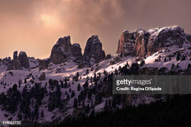 marmolada mountains, canazei, italy - canazei stock-fotos und bilder