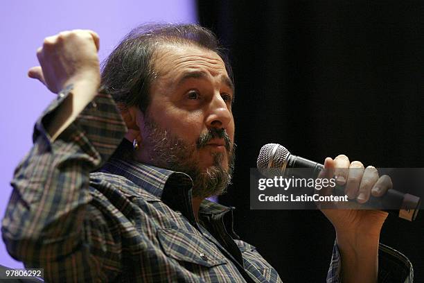 Film director Mariano Casanova speaks during the VI Encuentro Con Creadores as part of the Guadalajara International Film Festival on March 16, 2010...