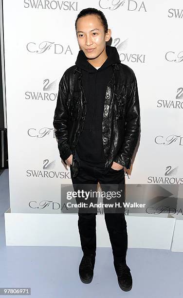 Fashion designer Alexander Wang attends the 2010 CFDA Fashion Awards nomination announcement at DVF Studio on March 17, 2010 in New York City.