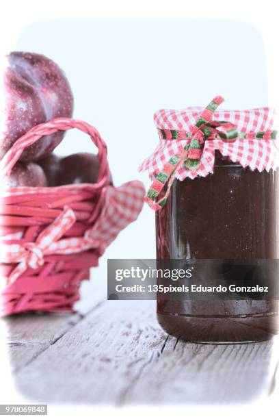 plum jam - plum jam stock pictures, royalty-free photos & images