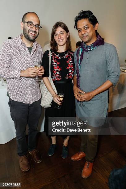 Hirsh Sawhney, Elsa Cousteau and Naeem Mohaimen attend The Institute of Contemporary Arts, London celebrates the launch of it's newly founded ICA...