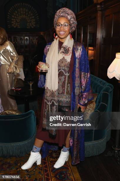 Yassmin Abdel-Magied attends The Modist Dinner at L'oscar Hotel on June 18, 2018 in London, England.