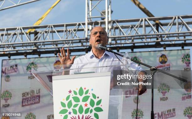 Peoples' Democratic Party held a public demonstration in Istanbul, Turkey, on 17 June 2018 for the upcoming general elections. Thousands of...