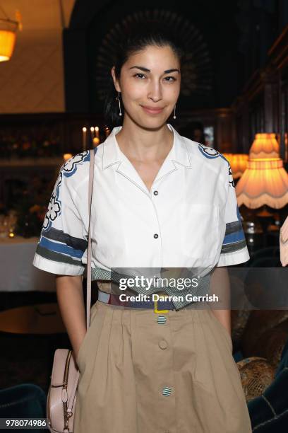 Caroline Issa attends The Modist Dinner at L'oscar Hotel on June 18, 2018 in London, England.