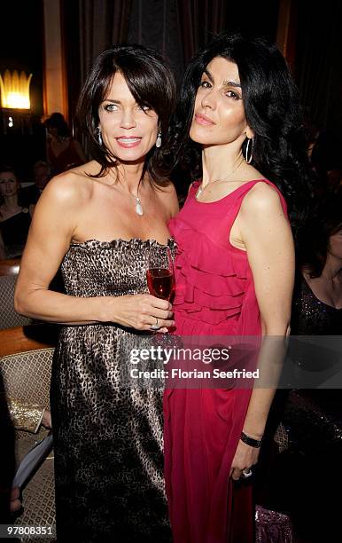 Actress Gerit Kling and Janine White attend the Russian Fashion Gala at the Embassy of the Russian Federation on March 17, 2010 in Berlin, Germany.