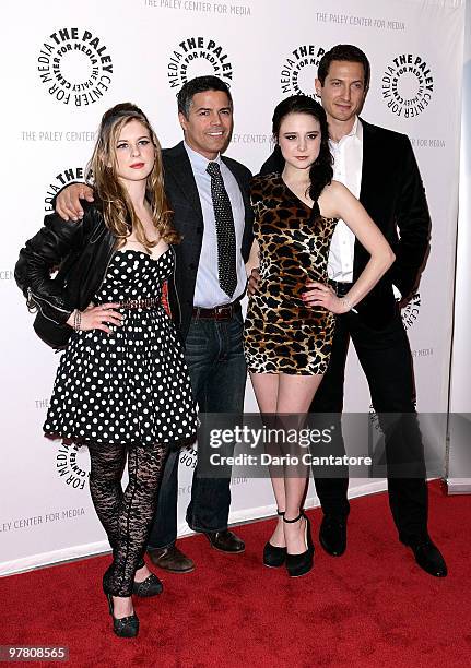 Actors Magda Apanowicz, Esai Morales, Alessandra Torresani and Sasha Roiz attend a screening of "Caprica" at The Paley Center for Media on March 17,...