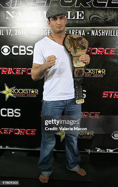 Strikeforce Light Heavyweight Champion Gegard "The Dreamcatcher" Mousasi attends the CBS' Strikeforce MMA Fighters Open Media Workout on March 17,...