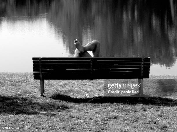 relax sulla panchina - panchina stock pictures, royalty-free photos & images