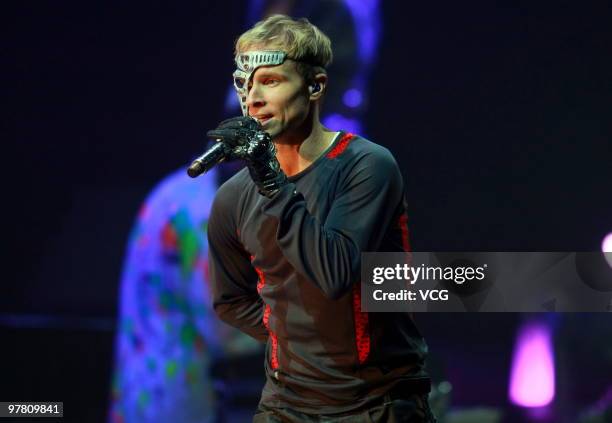 Brian Littrell of Backstreet Boys performs in concert at Wukesong Indoor Stadium on March 17, 2010 in Beijing, China.