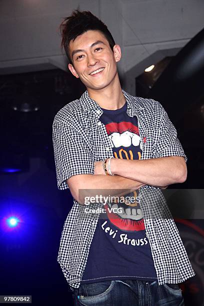 Singer and actor Edison Chen showcases to promote Levi's on March 17, 2010 in Taipei, Taiwan.