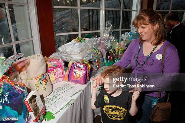 Guests attend St. Baldrick's Head Shaving Fundraiser for Childhood Cancer Research at the Boathouse on March 17, 2010 in New York City.