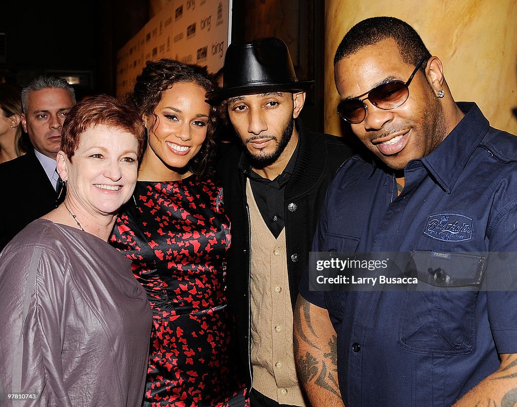 Teresa Augello, musician Alicia Keys, recording artist Swizz Beatz