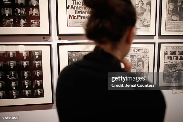 Patrons attend the gala preview of the AIPAD Photography Show at the Park Avenue Armory on March 17, 2010 in New York City.