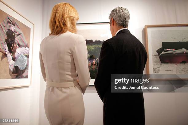 Commisioner Amanda Burden and Gallery owner James Danziger attend the gala preview of the AIPAD Photography Show at the Park Avenue Armory on March...