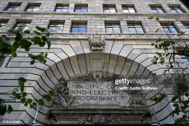 View of the Pacific Gas and Electric headquarters on June 18, 2018 in San Francisco, California. California lawmakers are saying that PG&E is...