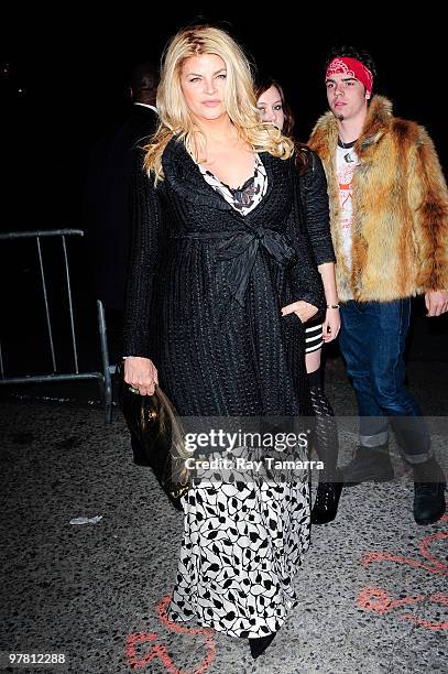Actress Kirstie Alley attends the premiere of ''The Runaways'' at the Landmark Sunshine Cinema on March 17, 2010 in New York City.