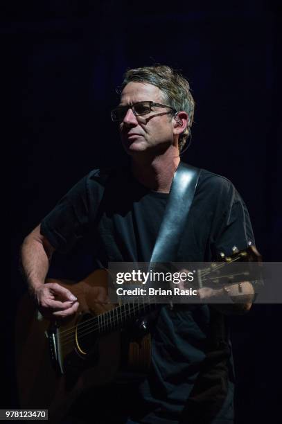 Stone Gossard of Pearl Jam performs at The O2 Arena on June 18, 2018 in London, England.