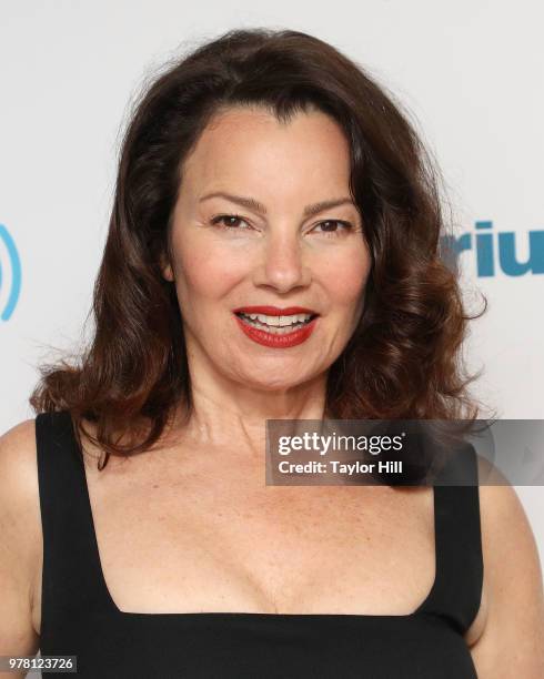 Fran Drescher visits the SiriusXM Studios on June 18, 2018 in New York City.