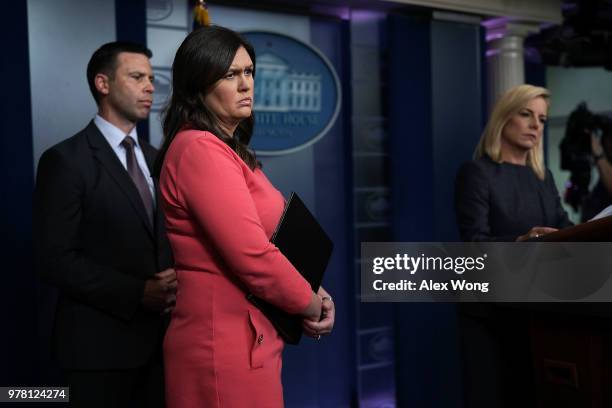 White House Press Secretary Sarah Sanders , U.S. Secretary of Homeland Security Kirstjen Nielsen and Commissioner of U.S. Customs and Border...