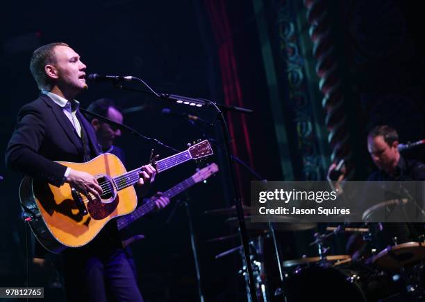 David Gray performs at the Uptown Theatre on March 17, 2010 in Kansas City, Missouri.