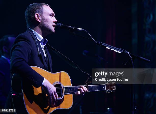 David Gray performs at the Uptown Theatre on March 17, 2010 in Kansas City, Missouri.