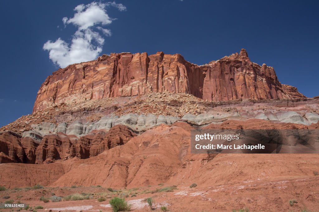 Clear sky over Castle Rock, Utah, USA