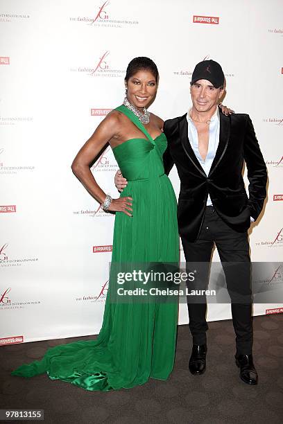 Singer Natalie Cole and designer Lloyd Klein arrive at FGILA's 2nd annual "The Designer and Their Muse" charity fashion event at The Standard Hotel...