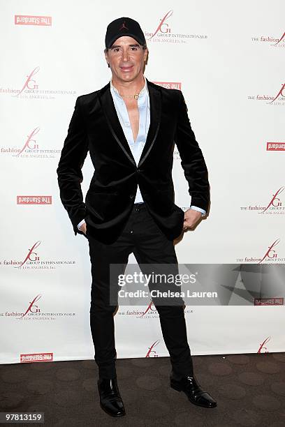 Designer Lloyd Klein arrives at FGILA's 2nd annual "The Designer and Their Muse" charity fashion event at The Standard Hotel on March 17, 2010 in Los...