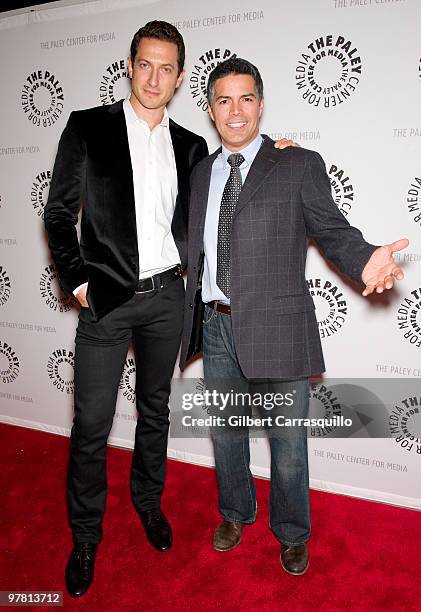 Actors Sasha Roiz and Esai Morales attend the screening of "Caprica" at The Paley Center for Media on March 17, 2010 in New York, New York.