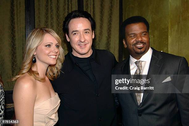 Collette Wolf, John Cusack and Craig Robinson at the "Hot Tub Time Machine" Los Angeles Premiere After Party at Cabana Club on March 17, 2010 in...