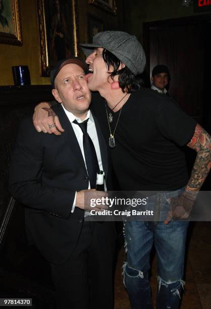 Steve Pink and Tommy Lee at the "Hot Tub Time Machine" Los Angeles Premiere After Party at Cabana Club on March 17, 2010 in Hollywood, California.