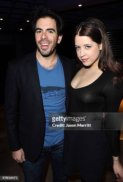Actor Eli Roth and Peaches Geldof attends the 'Chelsea Chelsea Bang Bang' L.A. Launch Party at The Beverly Hilton hotel on March 17, 2010 in Beverly...