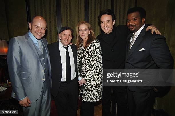 Rob Corddry, Steve Pink, Mary Parent, John Cusack and Craig Robinson at the "Hot Tub Time Machine" Los Angeles Premiere After Party at Cabana Club on...