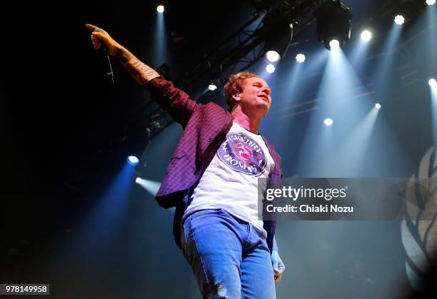 Corey Taylor of Stone Sour performs live on stage at The Roundhouse on June 18, 2018 in London, England.