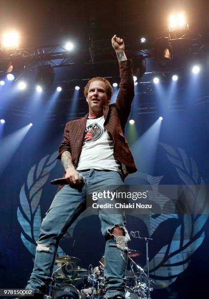 Corey Taylor of Stone Sour performs live on stage at The Roundhouse on June 18, 2018 in London, England.