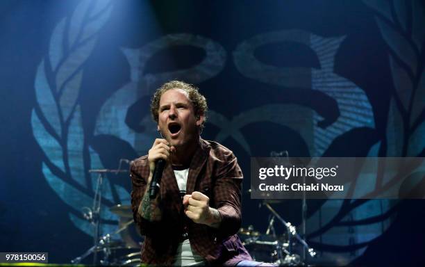 Corey Taylor of Stone Sour performs live on stage at The Roundhouse on June 18, 2018 in London, England.