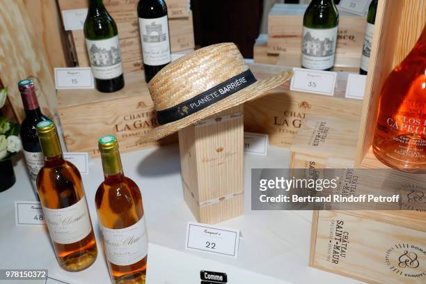 Illustration view during the "Vendanges Solidaires Barriere" : Auction at Fouquet's Barriere Salons on June 18, 2018 in Paris, France. Total sales...