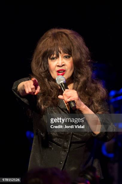 Ronnie Spector performs on stage at Sala Apolo on June 18, 2018 in Barcelona, Spain.
