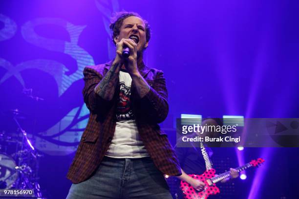 Corey Taylor of Stone Sour performs live on stage at The Roundhouse on June 18, 2018 in London, England.