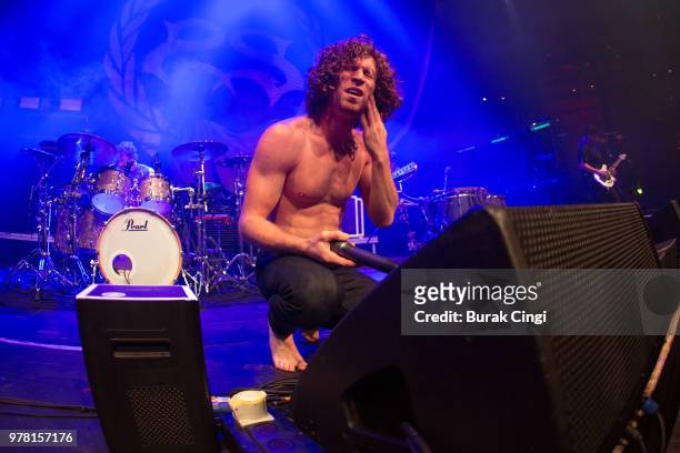 Jonny Hawkins of Nothing More performs live on stage at The Roundhouse on June 18, 2018 in London, England.