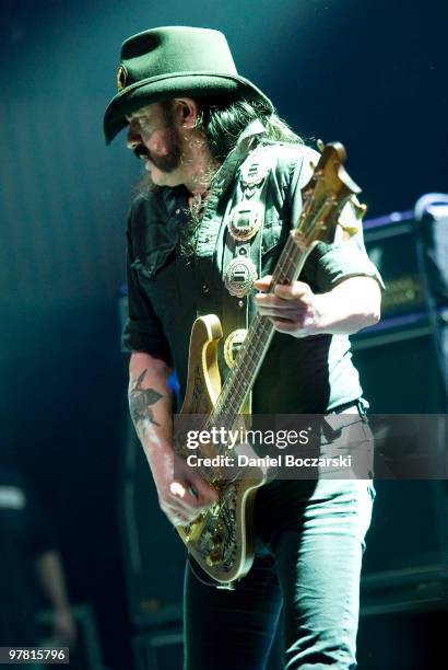 Lemmy of Motorhead performs during the first day of SXSW on March 17, 2010 in Austin, Texas.